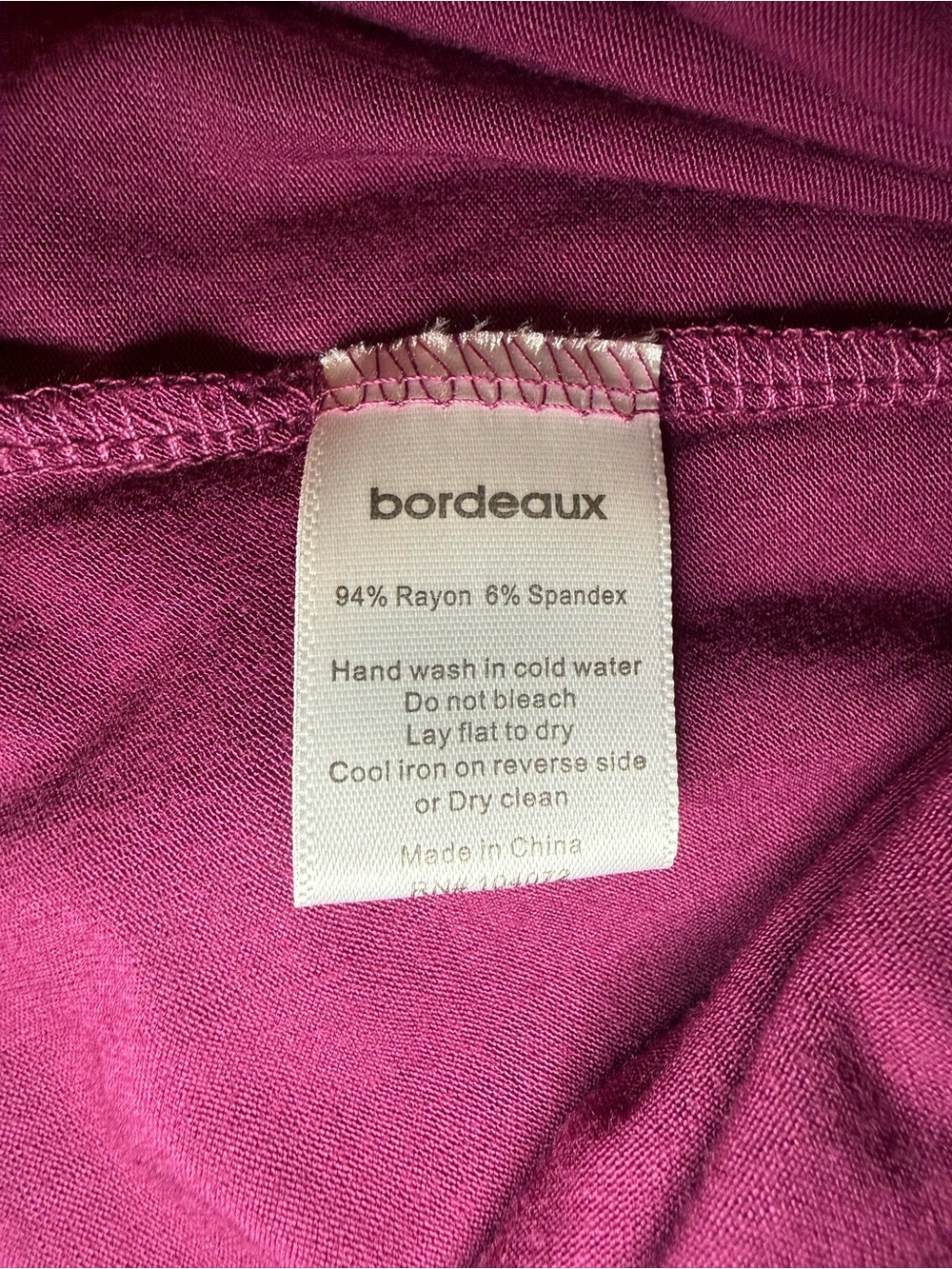Bordeaux V-Neck Sleeveless Tank Top - Plum - Picture 5 of 5